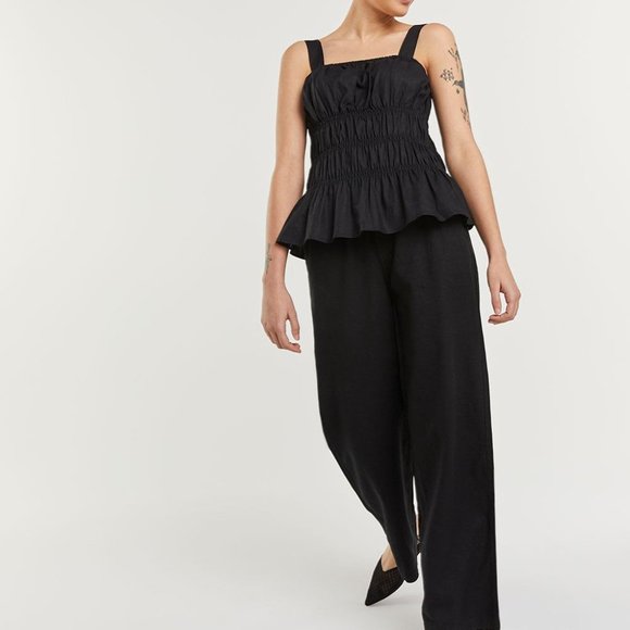 Reitmans Black Linen top M - Picture 3 of 7